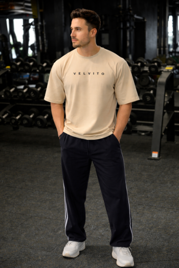 Velvito Beige Oversized T-Shirt