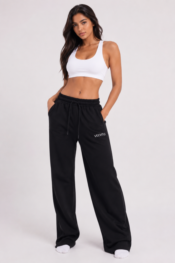 Day Night Straight Fit Joggers Black [ Women's ]