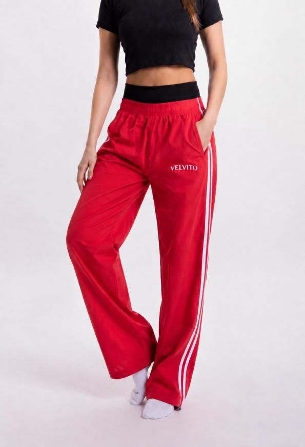 Flagship Straight Fit Trackpants Red [ Women's ]