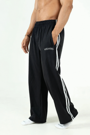 Flagship Straight Fit Track pants Black
