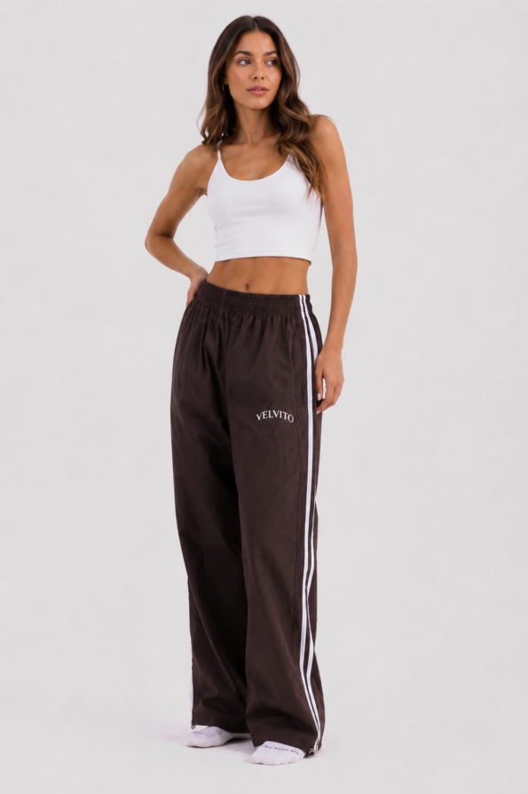 Flagship Straight Fit Trackpants Brown [ Women's ]