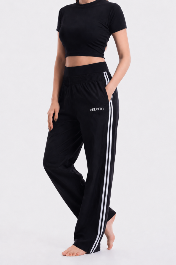 Flagship Straight Fit Trackpants Black [ Women's ]