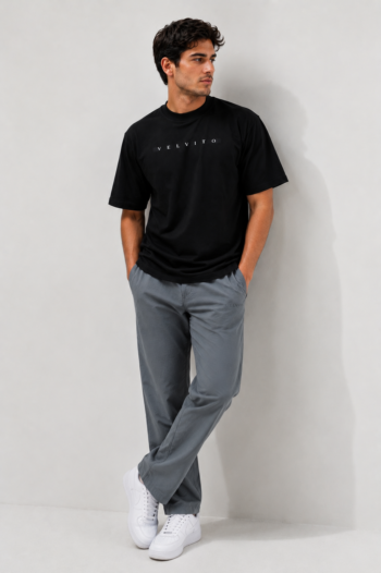 Bold Arc Oversized T-shirt Black