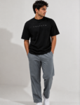 Bold Arc Oversized T-shirt Black