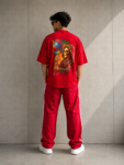 Grim Unicorn Oversized T-Shirt  Red