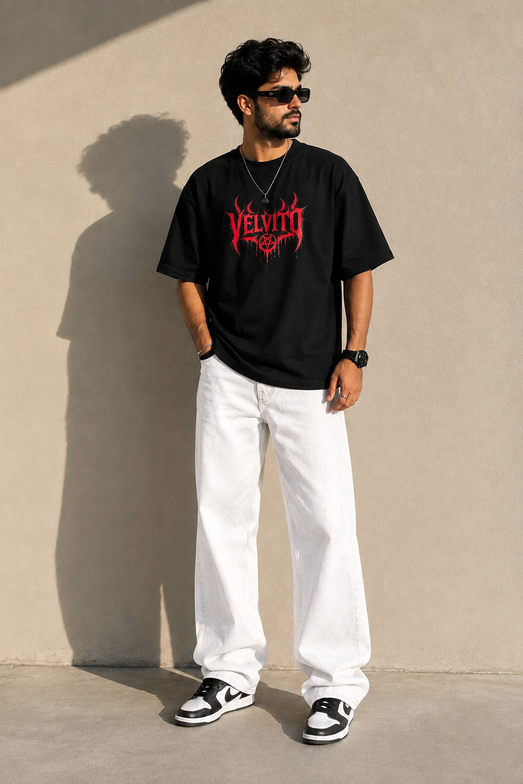 Urban Shadow Streetwear Portrait